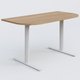 Module d'extrémité gamme Pure 145-70 cm. Plateau Noyer et pietement Blanc.