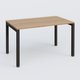 K3 Plateau droit 120x80 . Plateau Noyer et pietement Noir Mat