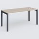 K3 Plateau droit 160x70 pieds fixe. Plateau Acacia et pietement Anthracite.