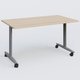 Table abattante gamme Design 140*80 cm. Plateau Hêtre et pietement Aluminium.