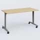 Table abattante gamme Design 140*70 cm. Plateau Chêne clair et pietement Aluminium.