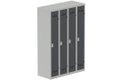 Vestiaire industrie propre 4 portes (serrure 2 clés) Coffre gris clair/ porte(s) anthracite