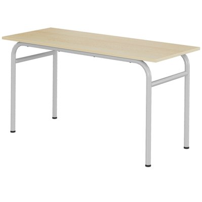 SCOLAIRE - Apprendre - Table DELTA plateau ép.19 mm mélaminé chant ABS piètement époxy - 130x50cm - T5