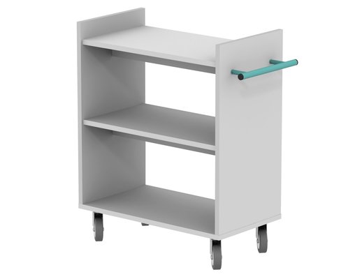 SCOLAIRE - Se Documenter - Chariot CODY double face mélaminé chant ABS - L84,5xP41xH91,5cm