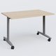 Table abattante gamme Design 120*80 cm. Plateau Hêtre et pietement Aluminium.