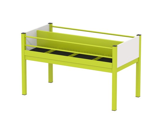 SCOLAIRE - Se Documenter - Bac à BD enfant LINÉAL 8 cases mélaminé et époxy - L118xP60xH71 cm