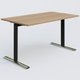 Module droit gamme Pure 140-80 cm. Plateau Noyer et pietement Noir/Chrome.