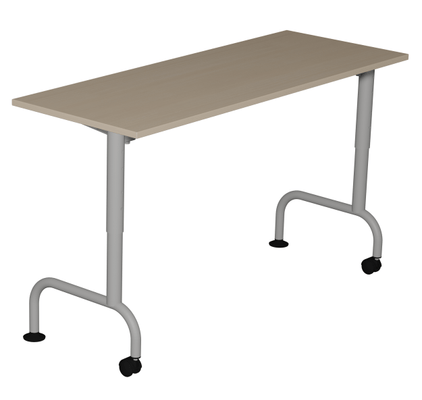 SCOLAIRE - Se Restaurer - Table LEM HR plateau ép.19 mm mélaminé chant ABS piètement époxy - 130x50 cm - T3 à T6