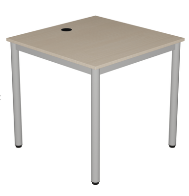 SCOLAIRE - Apprendre - Table INFO plateau ép.19 mm mélaminé chant ABS piètement époxy - 80x70 cm - T6