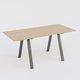 Table Keops Métal 260x120 cm de profondeur et hauteur 109 cm . Plateau épaisseur 25mm.