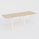 Table Keops Métal 340x120 cm de profondeur et hauteur 109 cm . Plateau épaisseur 25mm.