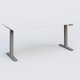 Poste solo 180*80 réglable en hauteur éléctriquement de 70-120 cm gamme KPro2. Plateau Blanc et pietement Aluminium.