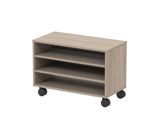 SCOLAIRE - Se Reposer - Meuble TV mobile mélaminé chant ABS - L80xP40xH55 cm