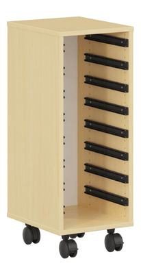 SCOLAIRE - Decouvrir - Meuble à composer PICCOLO mobile 1 colonne mélaminé - L36,5xP45xH95 cm - Hêtre miel