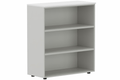 Armoire mélamine H102xL100cm sans portes, Finitions =Top de finition : Blanc (BL) / Corps d'armoire et tablettes: Aluminium