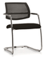 DIVA fauteuil dos résille. piétement luge chromé assise