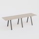 Table Keops Métal 400x120 cm de profondeur et hauteur 109 cm . Plateau épaisseur 25mm.