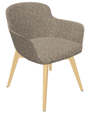 TABLES BASSES - Pieds bois - NAPOLEON Siège Lounge coque polyuréthane moulée tapissée GQ03