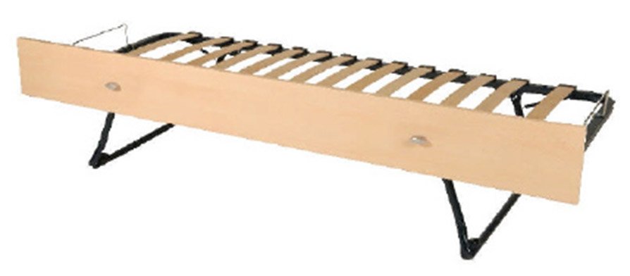 SCOLAIRE - Se Reposer - Lit gigogne sommier à lattes bandeau mélaminé structure époxy - 80x190 cm