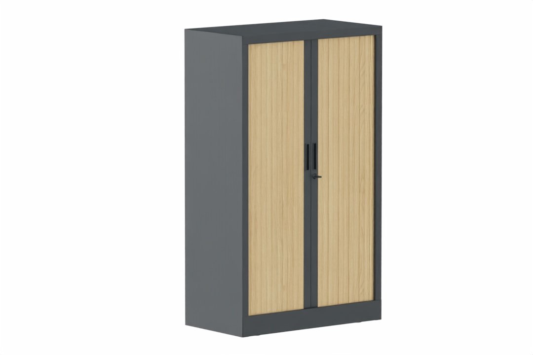 Armoire à rideaux H135xL080cm 2 tablettes