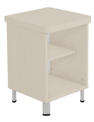SCOLAIRE - Se Reposer - Chevet DANAÉ SIGNATURE mélaminé piètement époxy - L44xP46xH62 cm - Gris alu RAL 9006