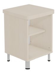 SCOLAIRE - Se Reposer - Chevet DANAÉ SIGNATURE mélaminé piètement époxy - L44xP46xH62 cm - Gris alu RAL 9006