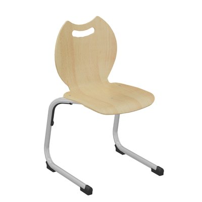 SCOLAIRE - Decouvrir - Chaise GIPSY II coque Bandana bois Blueprotech® piètement aluminium époxy - T4