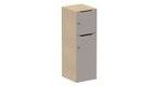 Meuble à cases H.137xL.45xP.50cm - 2 cases : 1 x H86cm (en bas) + 1 x H43cm. portes avec découpe en partie haute. serrure à clé