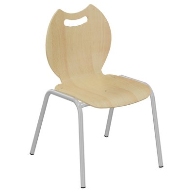 SCOLAIRE - Decouvrir - Chaise NÉMO II coque Bandana bois Blueprotech® piètement époxy - T3
