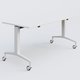 Module droit de la gamme LEM 160-70 cm. Plateau Blanc et pietement Blanc.
