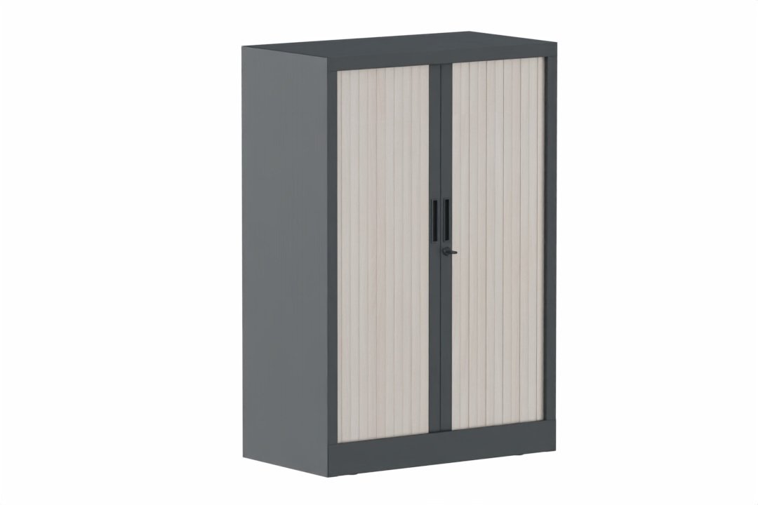 Armoire à rideaux H118xL080cm 2 tablettes