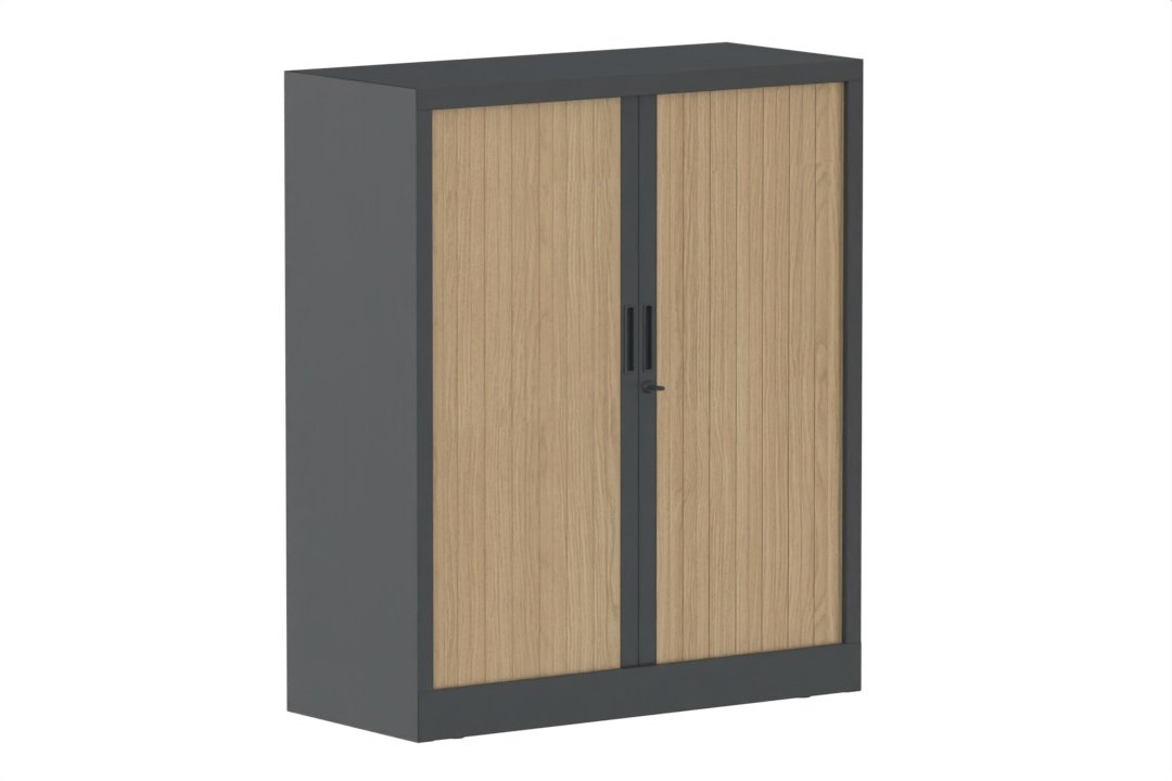Armoire à rideaux H118xL100cm 2 tablettes