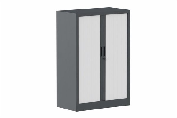 ARMOIRES A RIDEAUX - Largeur 100 cm - Armoire à rideaux H118xL100cm 2 tablettes