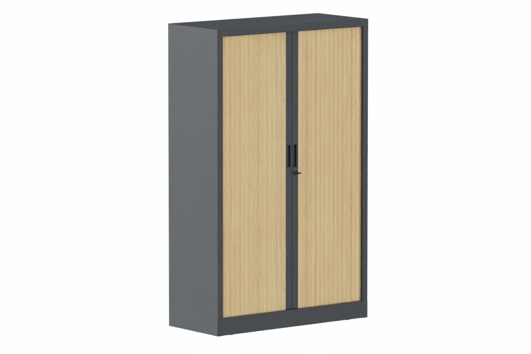 Armoire à rideaux H160xL100cm 3 tablettes
