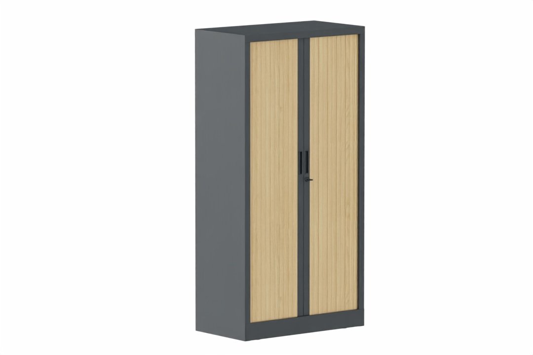 Armoire à rideaux H160xL080cm 3 tablettes