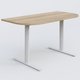 Module d'extrémité gamme Pure 145-70 cm. Plateau Chêne naturel et pietement Blanc.