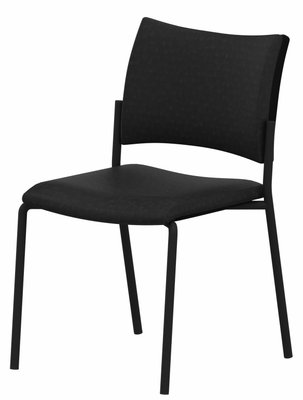 VISITEURS ET FONCTIONNELS - 4 Pieds - ZEN TISSU chaise 4 pieds, tissu bondai noir