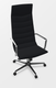 Fauteuil giratoire haut dossier STRATUS, mécanisme basculant décentré, piétement 5 branches aluminium poli sur roulettes, laine rouge