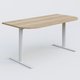 Module d'extrémité gamme Pure 165-80 cm. Plateau Chêne naturel et pietement Blanc.
