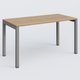 K3 Plateau droit 140x70 pieds fixe. Plateau Noyer et pietement Aluminium.