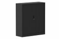 Armoire à rideaux H135xL120cm 2 tablettes