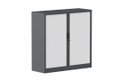Armoire à rideaux H118xL120cm 2 tablettes