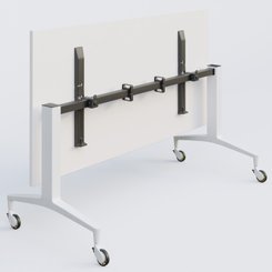 [Pas de famille] - [Pas de sous famille] - Module droit de la gamme LEM 140-70 cm. Plateau Blanc et pietement Blanc.