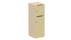 Meuble à cases H.137xL.45xP.50cm - 2 cases : 1 x H86cm (en bas) + 1 x H43cm. portes avec découpe en partie haute. serrure à clé