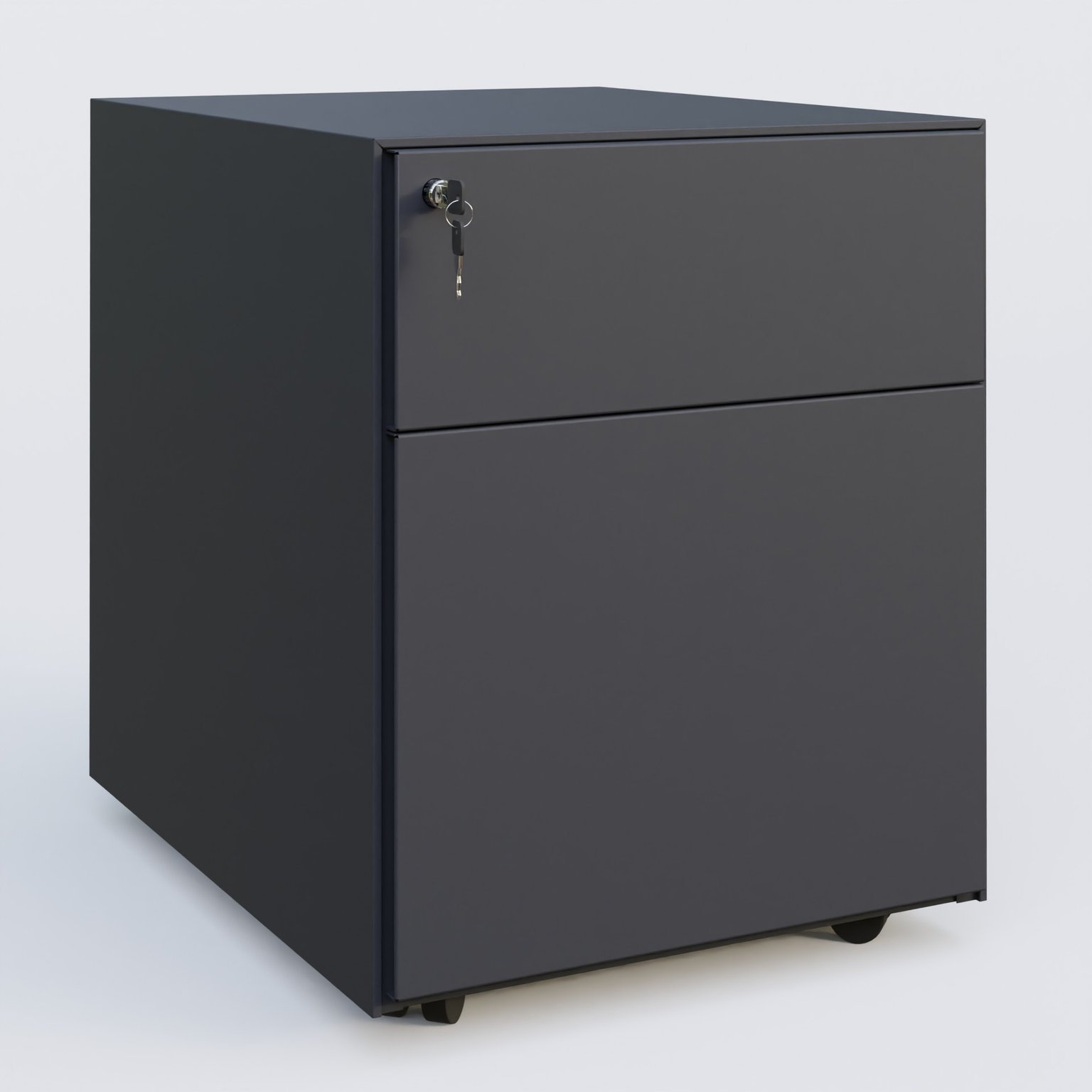 Caisson sur roulette 2 tiroirs Anthracite RAL 7016
