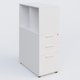 Caisson HB 3 tiroirs avec niche. Caisson Blanc et niche blanche.