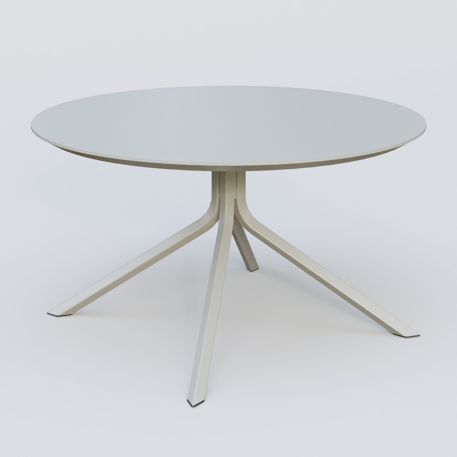 Table Basse Fashion Styl piètement 4 pieds en métal et plateau bois. Plateau Gris (RAL 7038) et pietement Gris (RAL 7038).