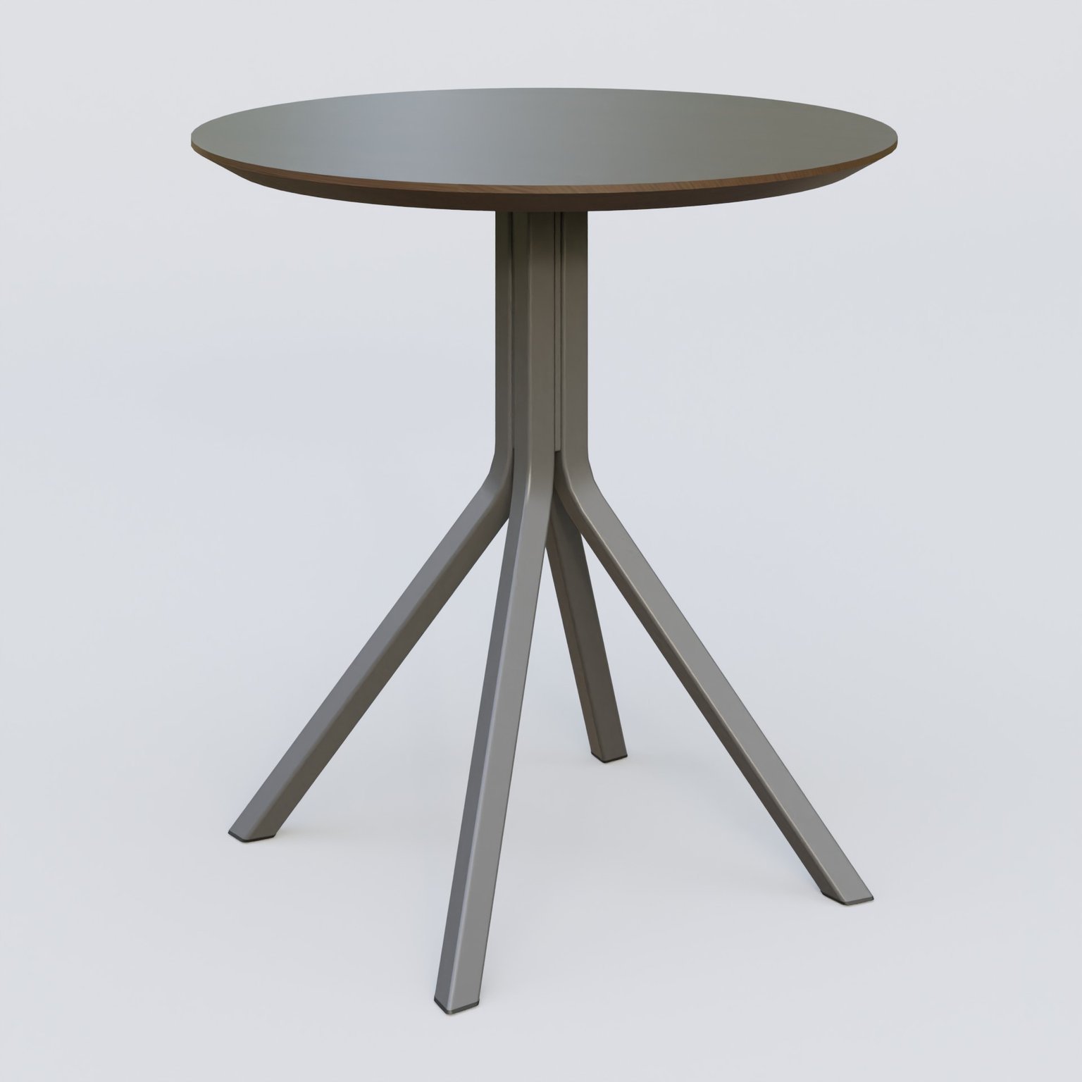 Table Basse Fashion Styl piètement 4 branches en métal et plateau bois. Plateau Chêne Moka et pietement Carbon Grey.