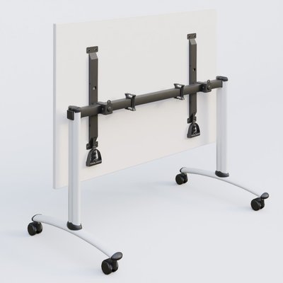[Pas de famille] - [Pas de sous famille] - Table abattante gamme Arca 120-80 cm. Plateau Blanc et pietement Blanc.