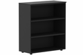 Armoire mélamine H102xL100cm sans portes, -Finitions =Top de finition : noir / Corps d'armoire et tablettes: noir